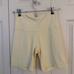 Aritzia TNAction BUTTER Yellow Biker Shorts